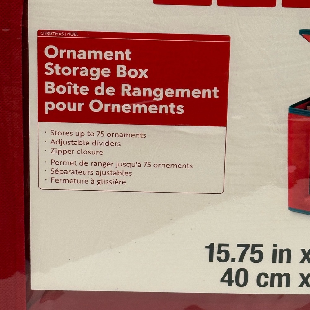 NEW Simply Tidy Red Ornament Storage Box - Picture 6 of 10